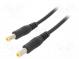 Kabel  z obou stran,DC 5,5/2,1 zástrčka  přímý  0,35mm2  černá
