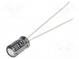 Kondenzátor  elektrolytický  THT  4,7uF  50VDC  Ø4x7mm  ±20%  1000h