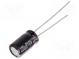 Kondenzátor  elektrolytický  THT  220uF  10VDC  Ø6,3x11mm  ±20%