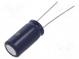 Kondenzátor  elektrolytický  low ESR  THT  220uF  63VDC  Ø10x20mm