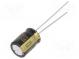 Kondenzátor  elektrolytický  low ESR  THT  100uF  50VDC  Ø8x11,5mm