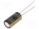 Kondenzátor  elektrolytický  low ESR  THT  220uF  35VDC  Ø8x15mm