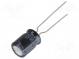Kondenzátor  elektrolytický  low ESR  THT  100uF  50VDC  Ø8x11,5mm