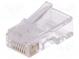 Zástrčka  RJ45  PIN  8  Kontakty  fosforový bronz  zlacený  UL94V-2