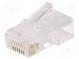 Zástrčka  RJ45  PIN  8  Kontakty  fosforový bronz  zlacený  UL94V-2
