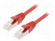 Patch cord  ETHERLINE® Cat.6a,S/FTP  6a  lanko  Cu  LSZH  červená