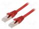 Patch cord  ETHERLINE® Cat.6a,S/FTP  6a  lanko  Cu  LSZH  červená
