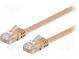 Patch cord  U/UTP  6  lanko  Cu  PVC  světle hnědá  Dél  5m  32AWG