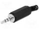 Zástrčka  Jack 3,5mm  vidlice  stereo  s vývodkou  póly  4  přímý