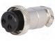 Zástrčka  mikrofonní  zásuvka  PIN  3  na kabel  přímý  6mm