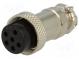 Zástrčka  mikrofonní  zásuvka  PIN  6  na kabel  přímý  6mm