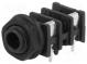Zásuvka  Jack 6,3mm  zásuvka  mono,s uzemněním  s vypínačem  THT