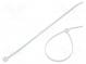 Cable tie  L  180mm  W  3.6mm  polyamide  177N  natural  Ømax  42mm