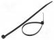 Cable tie  L  180mm  W  4.8mm  polyamide  222N  black  Ømax  42mm