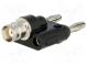 Adaptér  banánek 4mm vidlice x2,BNC zásuvka  500V