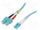 Světlovodný patch cord  OM3  LC/UPC,SC/UPC  7,5m  LSZH  tyrkysová