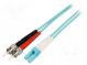 Světlovodný patch cord  OM3  LC/UPC,ST/UPC  1m  LSZH  tyrkysová