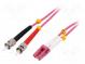 Světlovodný patch cord  OM4  LC/UPC,ST/UPC  1m  LSZH  růžová