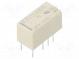 Relay  electromagnetic  DPDT  Ucoil  3VDC  2A  0.3A/125VAC  THT