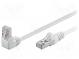 Patch cord  F/UTP  5e  lanko  CCA  PVC  bílá  1m  26AWG  tienený