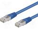 Patch cord  F/UTP  5e  lanko  CCA  PVC  modrá  0,5m  26AWG  tienený