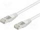 Patch cord  F/UTP  5e  lanko  CCA  PVC  bílá  15m  26AWG  tienený