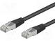 Patch cord  F/UTP  5e  lanko  CCA  PVC  černá  50m  26AWG  tienený