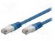Patch cord  F/UTP  5e  lanko  CCA  PVC  modrá  1m  26AWG  tienený
