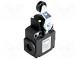 Limit switch  lever R 40mm, plastic roller Ø20mm  NO + NC  10A