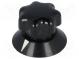 Knoflík  s ukazatelem  ABS  Pr.hříd  6mm  Ø25x22mm  černá