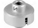 Adapter  hliník  stříbrná  Hřídel  hladký  Prům.otvoru  6mm