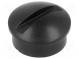 Knoflík  miniaturní  plast  Pr.hříd  6mm  Ø12x3mm  černá