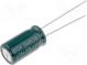 Kondenzátor  elektrolytický  low ESR  THT  220uF  35VDC  Ø8x16mm