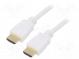 Cable  HDCP 2.2,HDMI 2.0  HDMI plug,both sides  PVC  3m  white