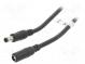 Kabel  DC 5,5/2,5 zástrčka,DC 5,5/2,5 zásuvka  0,5mm2  černá  3m