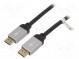 Cable  DisplayPort 1.2  DisplayPort plug,both sides  3m  black
