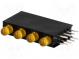 LED  zakrytovaný  jantarová  3mm  Poč.diod 4  20mA  80°  1,6÷2,6V