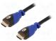 Cable  HDCP 2.2,HDMI 2.0  HDMI plug,both sides  PVC  3m