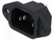 Konektor  napájecí AC  zásuvka  vidlice  10A  250VAC  IEC 60320
