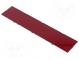 Front panel  without frame, with holder  translucent red