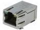 Zásuvka  RJ45  PIN  8  stíněný,s diodou LED  zlacený  SMT