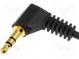 Kabel  zlacený  Jack 3,5mm 3pin úhlová zástrčka,vodiče  0,8m