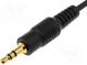 Kabel  zlacený  Jack 3,5mm 3pin vidlice,vodiče  0,8m  černá