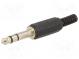 Zástrčka  Jack 6,3mm  vidlice  stereo  s vývodkou  přímý  na kabel