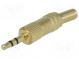Zástrčka  Jack 3,5mm  vidlice  stereo  s vývodkou  přímý  na kabel