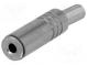 Zástrčka  Jack 3,5mm  zásuvka  stereo  s vývodkou  přímý  na kabel