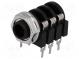 Zásuvka  Jack 6,3mm  zásuvka  stereo  vysoký,s vypínačem  THT