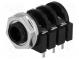 Zásuvka  Jack 6,3mm  zásuvka  stereo  s vypínačem  do panelu  THT