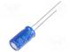 Kondenzátor  elektrolytický  THT  47uF  35VDC  Ø6,3x11,5mm  ±20%