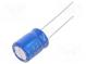 Kondenzátor  elektrolytický  THT  820uF  6,3VDC  Ø10x12mm  ±20%